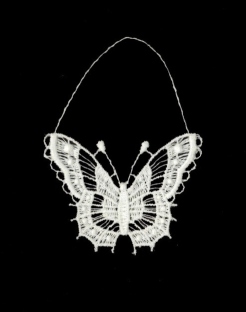 MINI-Schmetterling aus Plauener Spitze – Butterfly of the month
